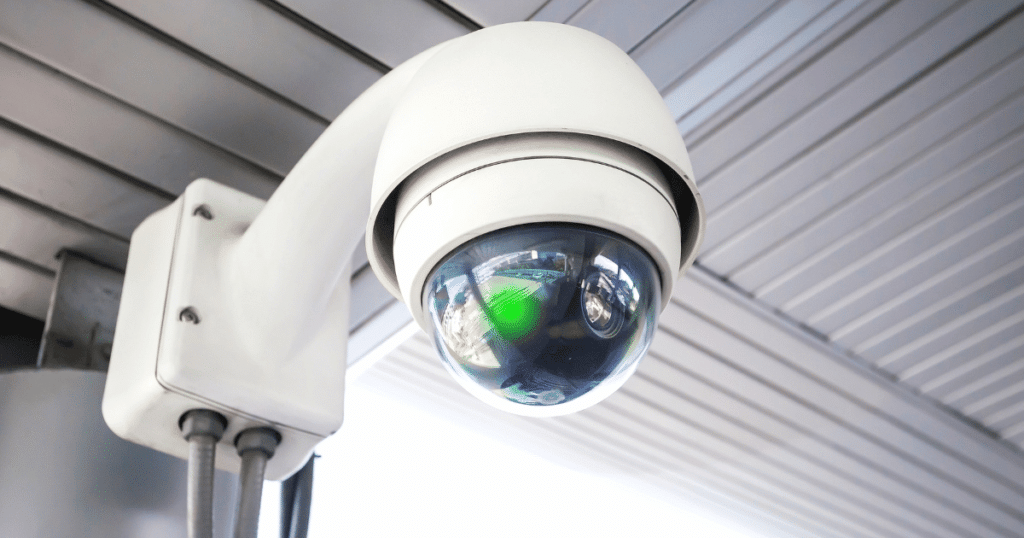Dome Camera with Green Light