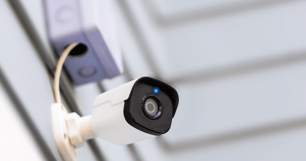 Security Camera with Blue Light